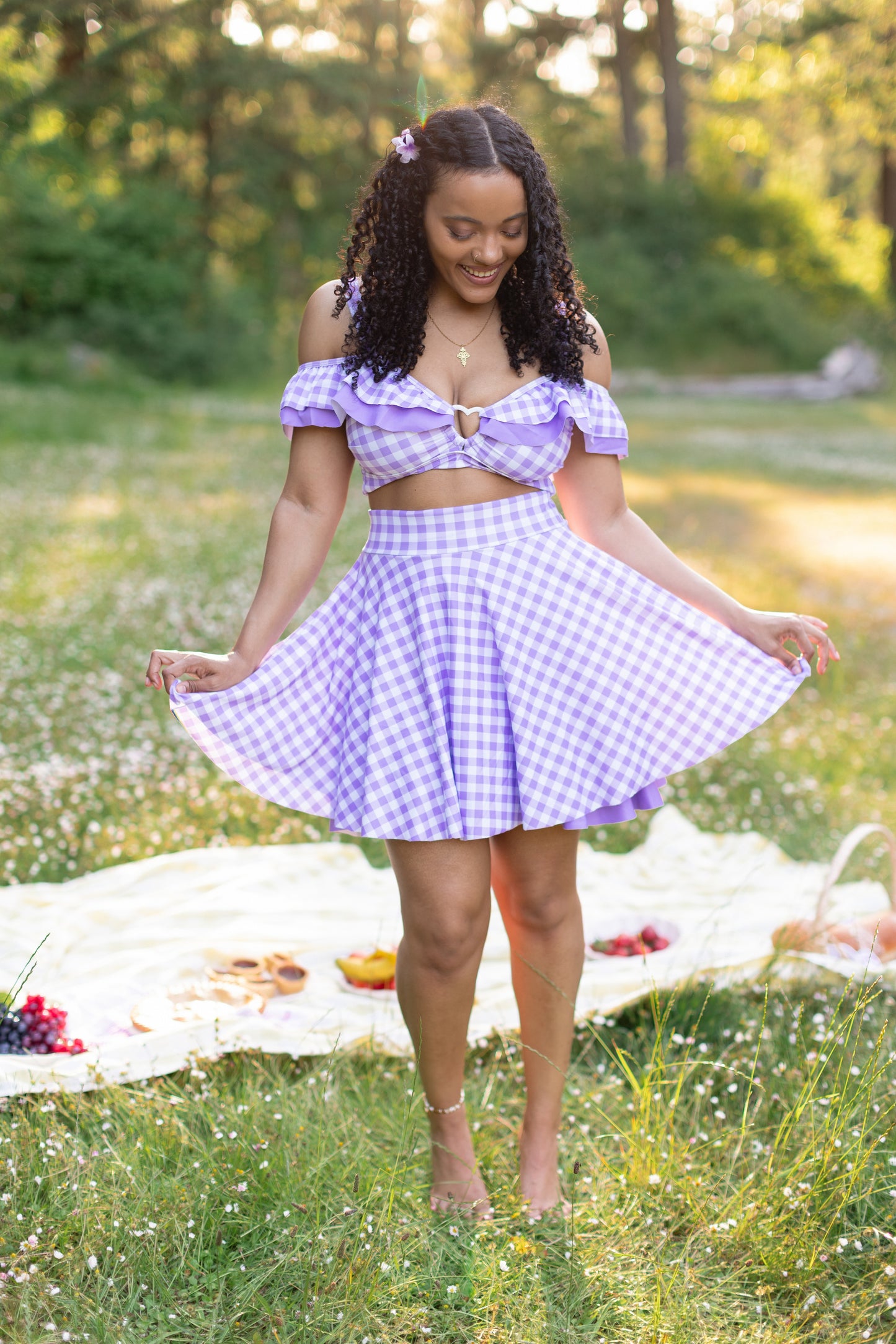 Shibuya's Purple Gingham Bikini (Estimate Shipping July 15th - 20th)