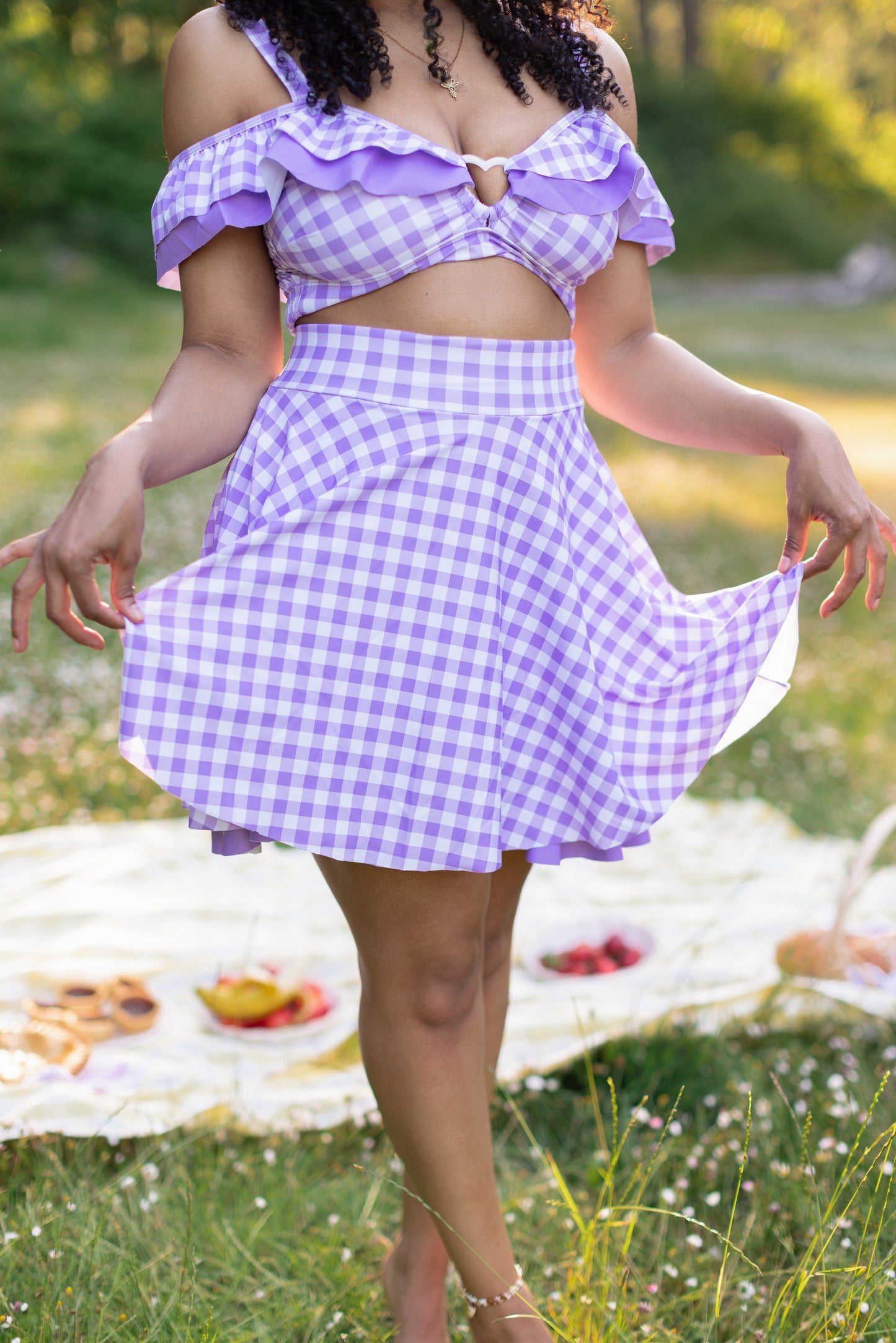 Shibuya's Purple Gingham Bikini (Estimate Shipping July 15th - 20th)