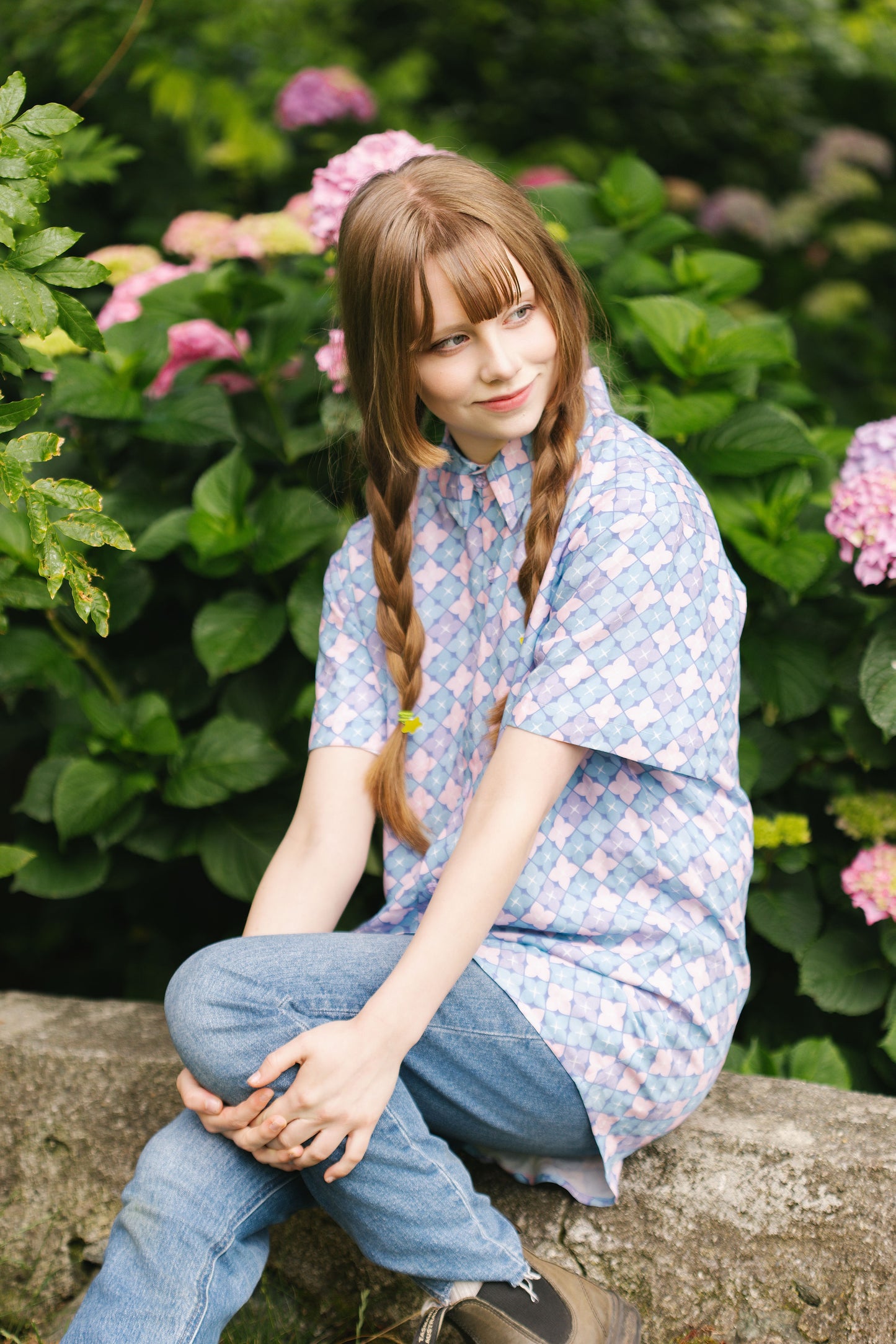 Hydrangea Button Down Shirt (Pre-Order)