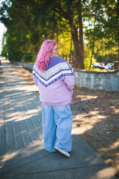 Moon Phase Bomber Jacket in Purple (Coming Soon)