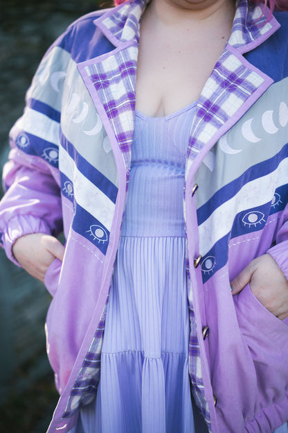 Moon Phase Bomber Jacket in Purple (Coming Soon)