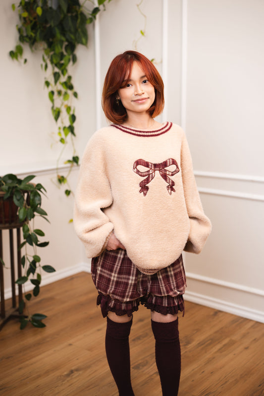 Fluffy Bow Sweater (Pre-Order)(Coming Soon)