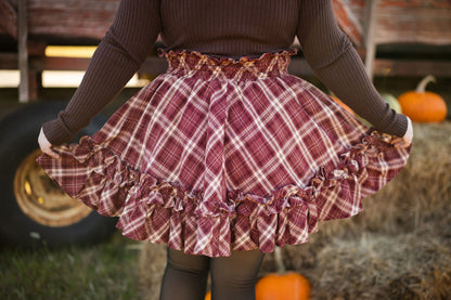 Fleur Skirt in Wildberry Wine 100% Cotton (Pre-Order) (Coming Soon)
