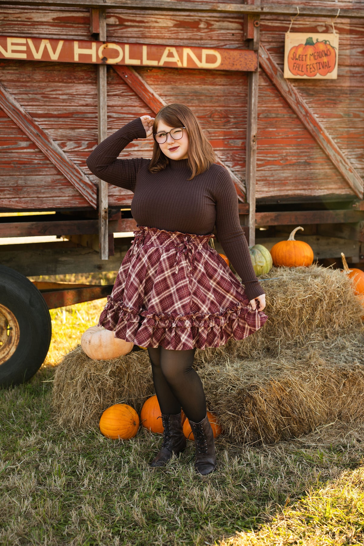 Fleur Skirt in Wildberry Wine 100% Cotton (Pre-Order) (Coming Soon)