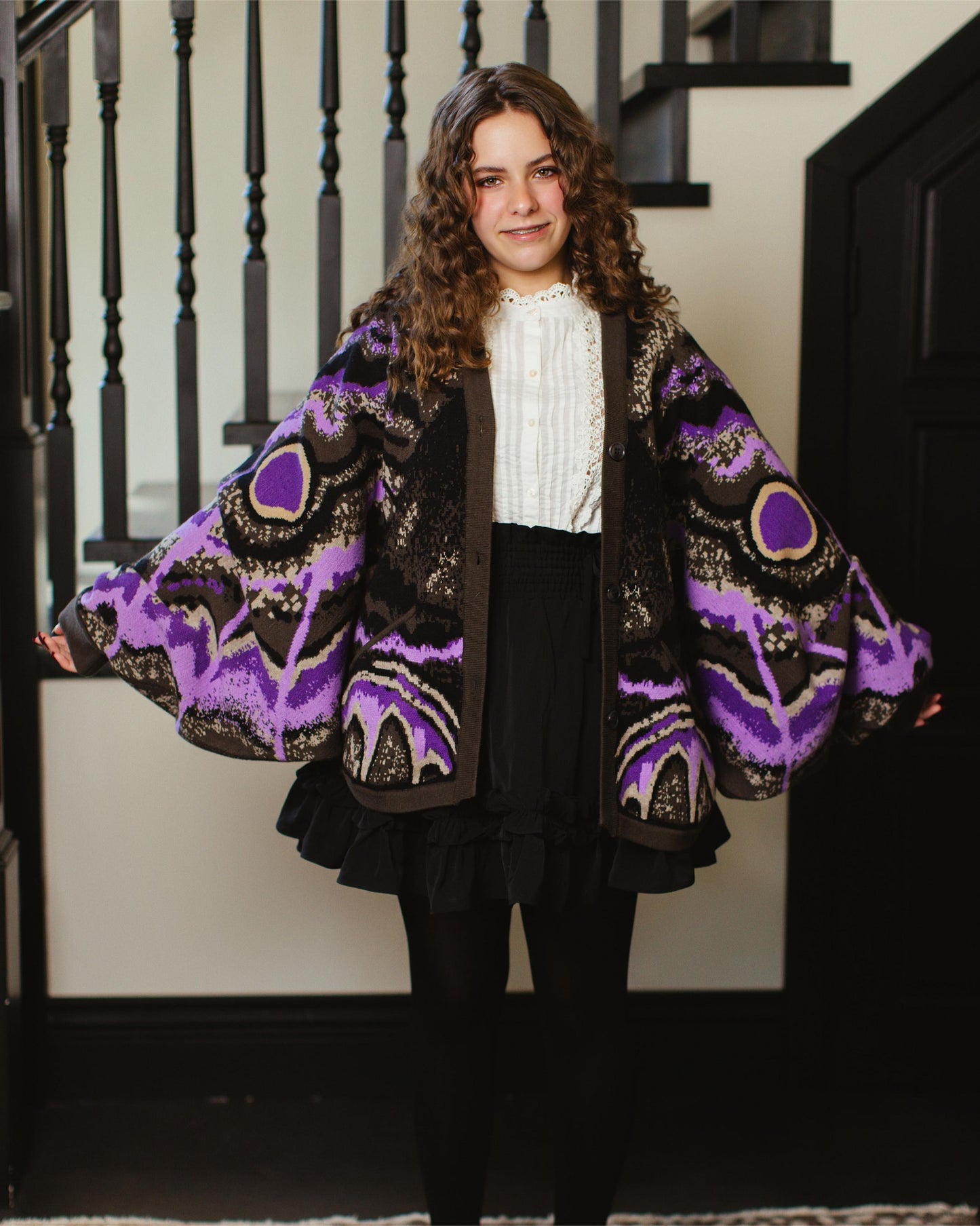 (Pre-Order) Black Witch Moth Cardigan (Coming Soon...)