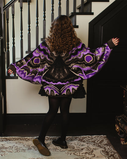 (Pre-Order) Black Witch Moth Cardigan (Coming Soon...)
