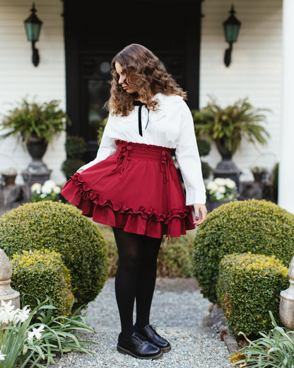 (Pre-Order CLOSED) Fleur Skirt in Carmine Rose (ESD July 30th - August 10th, 2026)