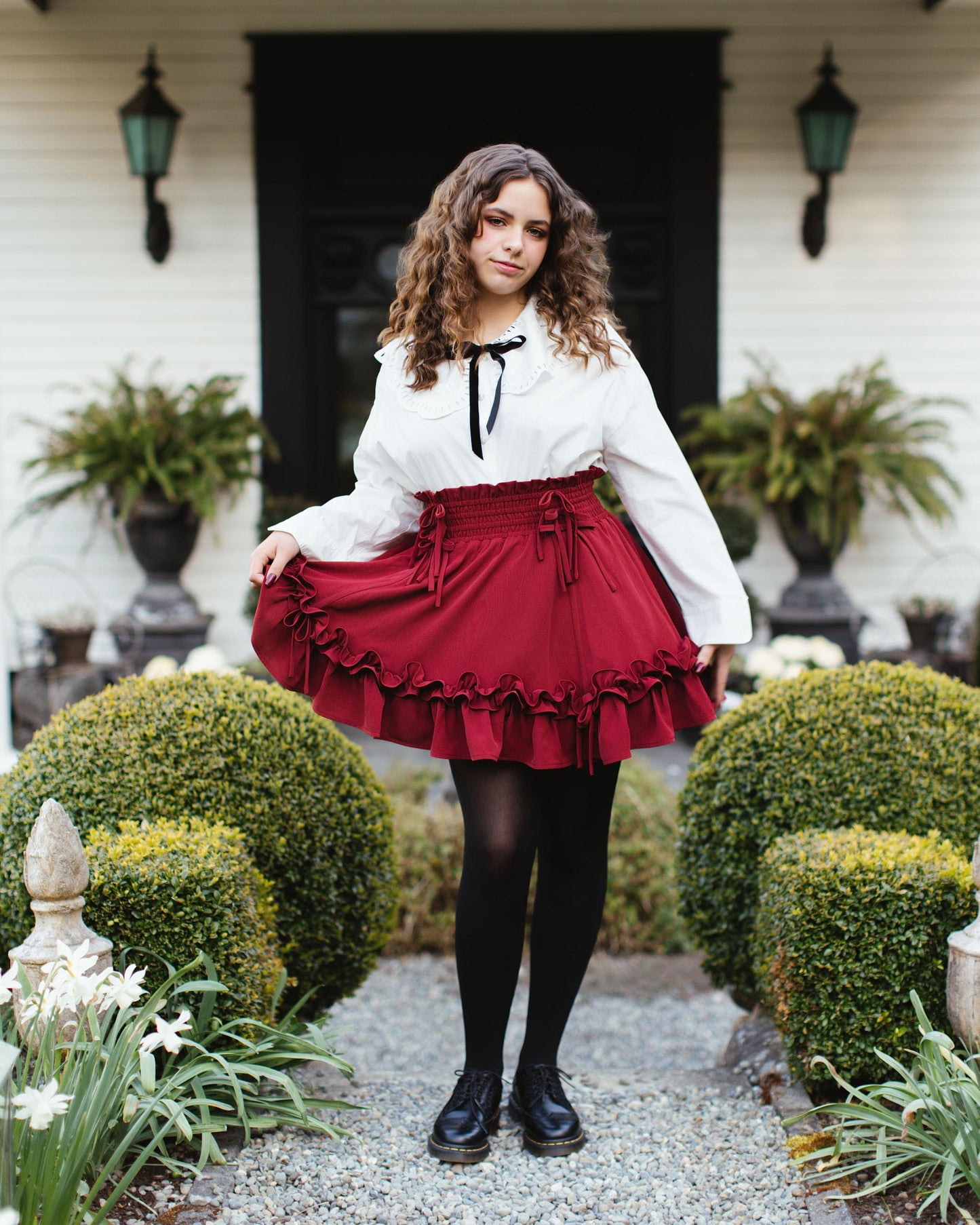 (Pre-Order CLOSED) Fleur Skirt in Carmine Rose (ESD July 30th - August 10th, 2026)