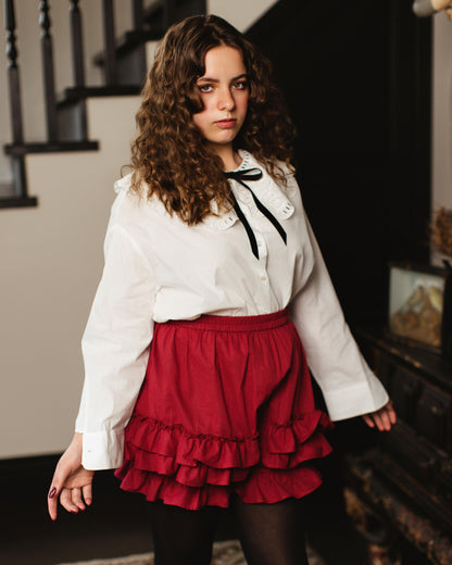 (Pre-Order CLOSED) 100% Cotton Bloomers in Carmine Rose (ESD July 30th - August 10th, 2026)