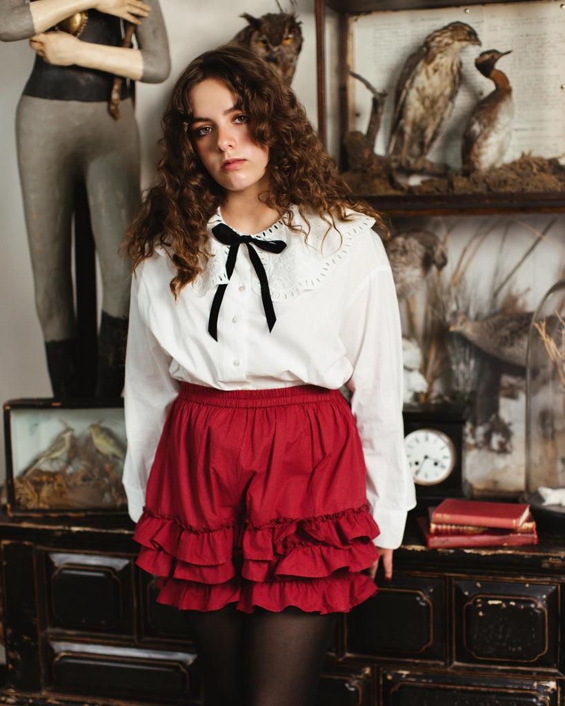 100% Cotton Bloomers in Carmine Rose (Restocking August 10th, 2026)