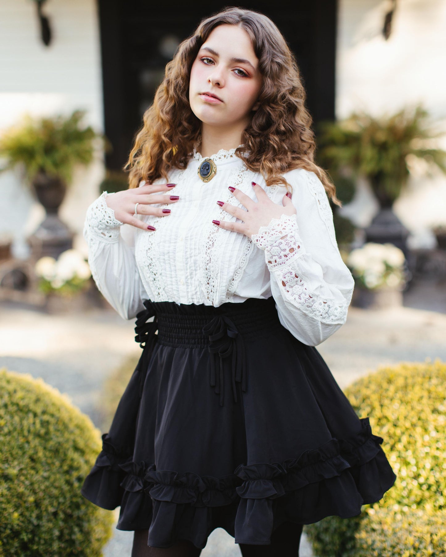 (Pre-Order CLOSED) Fleur Skirt in Obsidian Rose (ESD July 30th - August 10th, 2026)