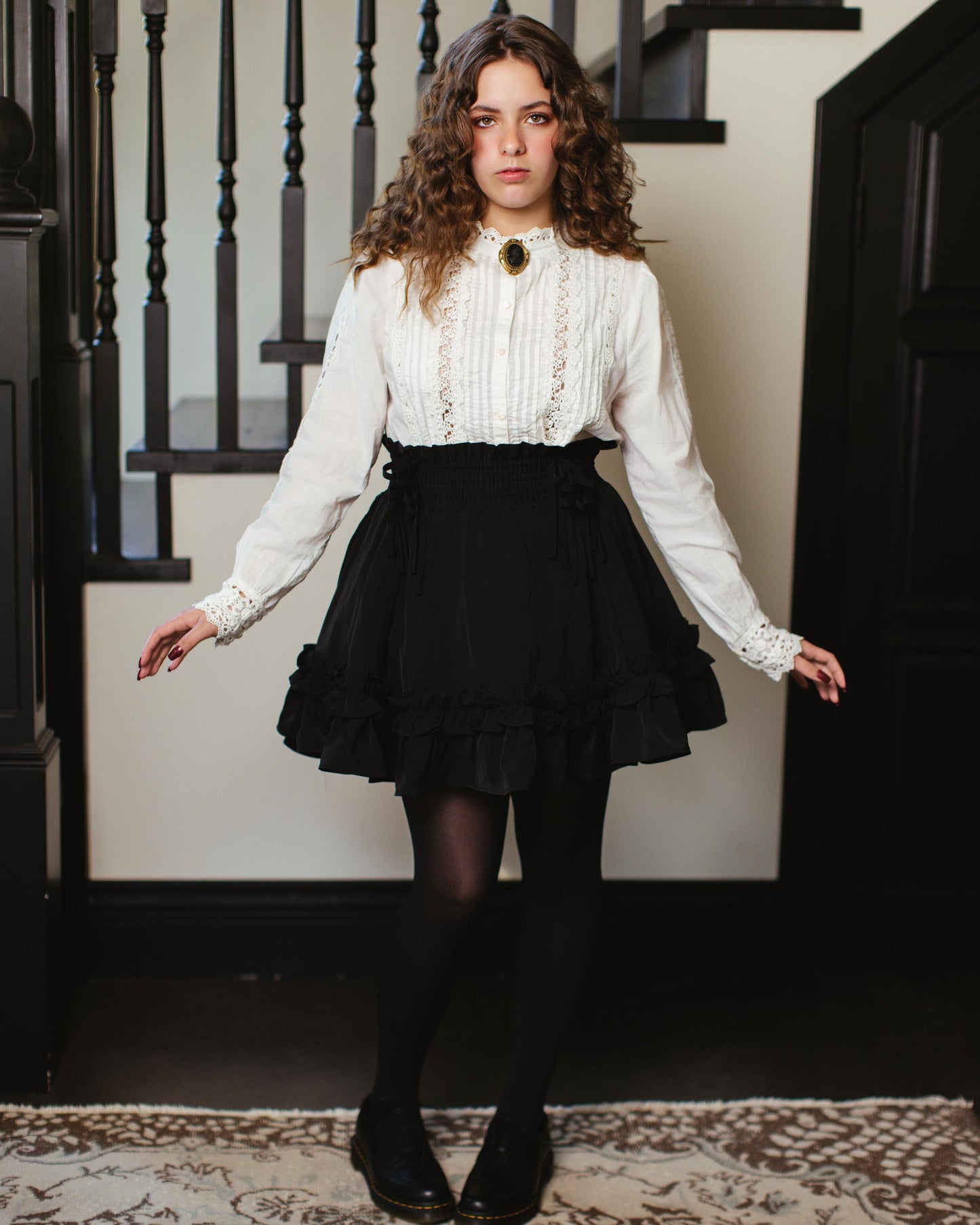 (Pre-Order CLOSED) Fleur Skirt in Obsidian Rose (ESD July 30th - August 10th, 2026)