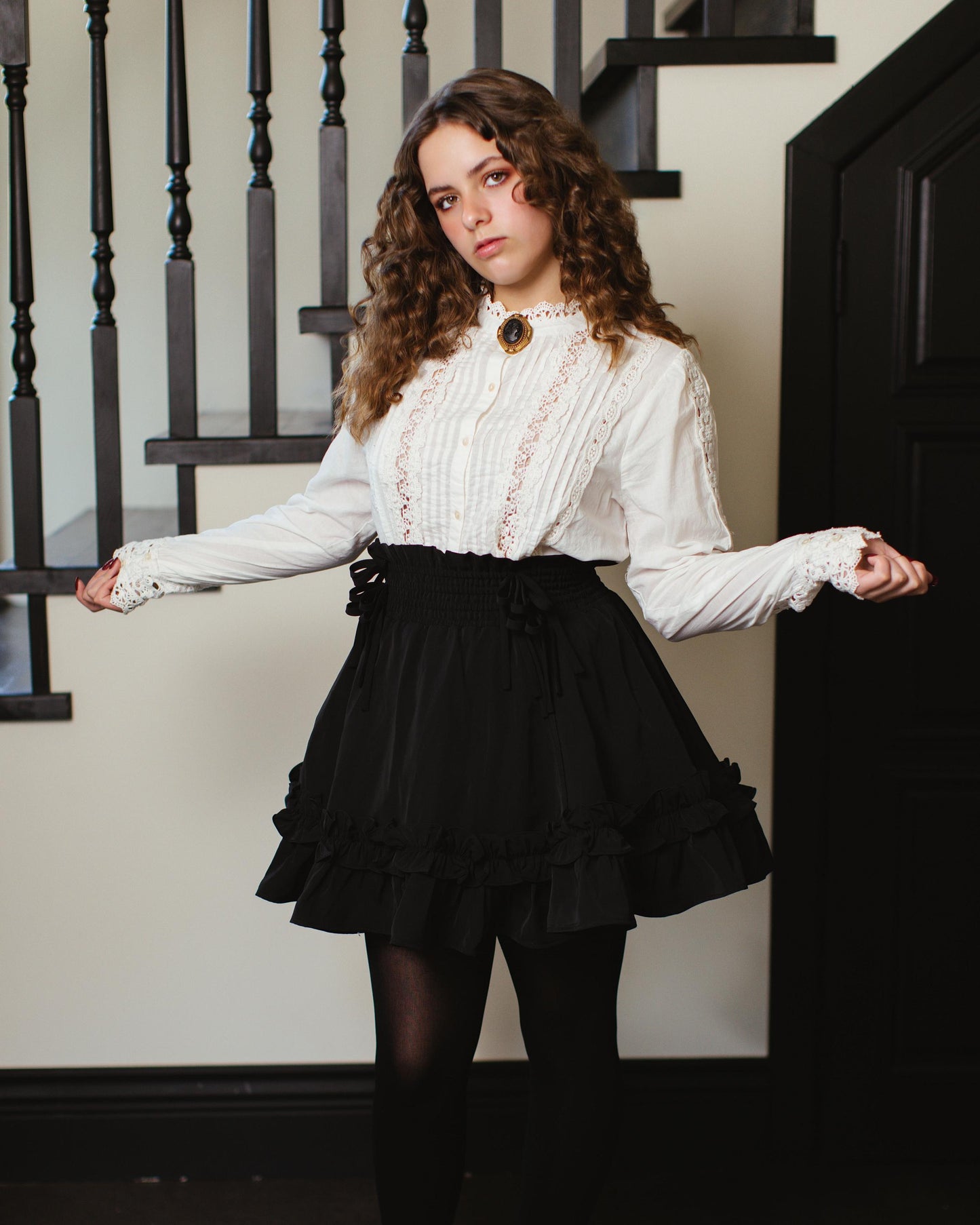 (Pre-Order CLOSED) Fleur Skirt in Obsidian Rose (ESD July 30th - August 10th, 2026)