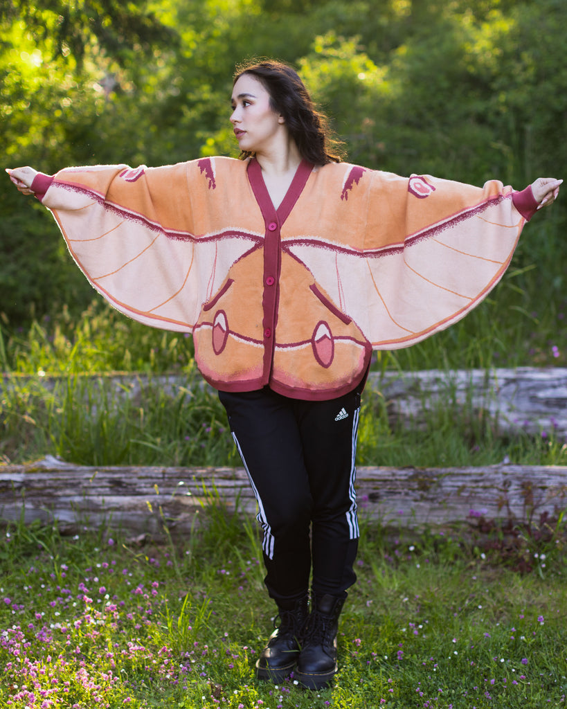 (Pre-Sample Pre-Order) Emperor Gum Moth Cardigan (Shipping June 26th - July 7th)