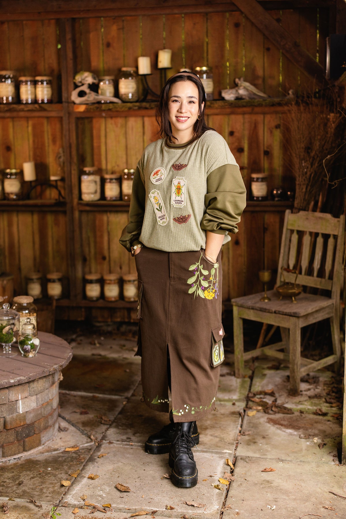Casual Apothecary 100% Cotton Skirt (Pre-Order) (ESD: Mid-Spring 2027)