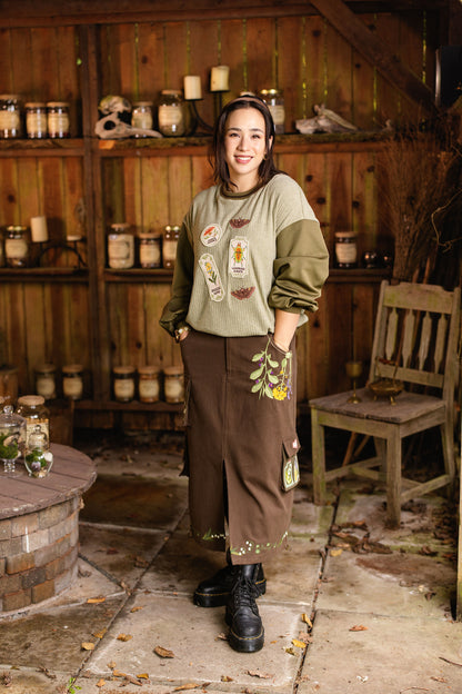 Casual Apothecary 100% Cotton Skirt (Pre-Order) (ESD: Mid-Spring 2027)