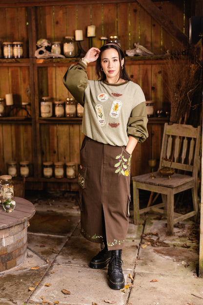 Casual Apothecary 100% Cotton Skirt (Pre-Order) (ESD: Mid-Spring 2027)