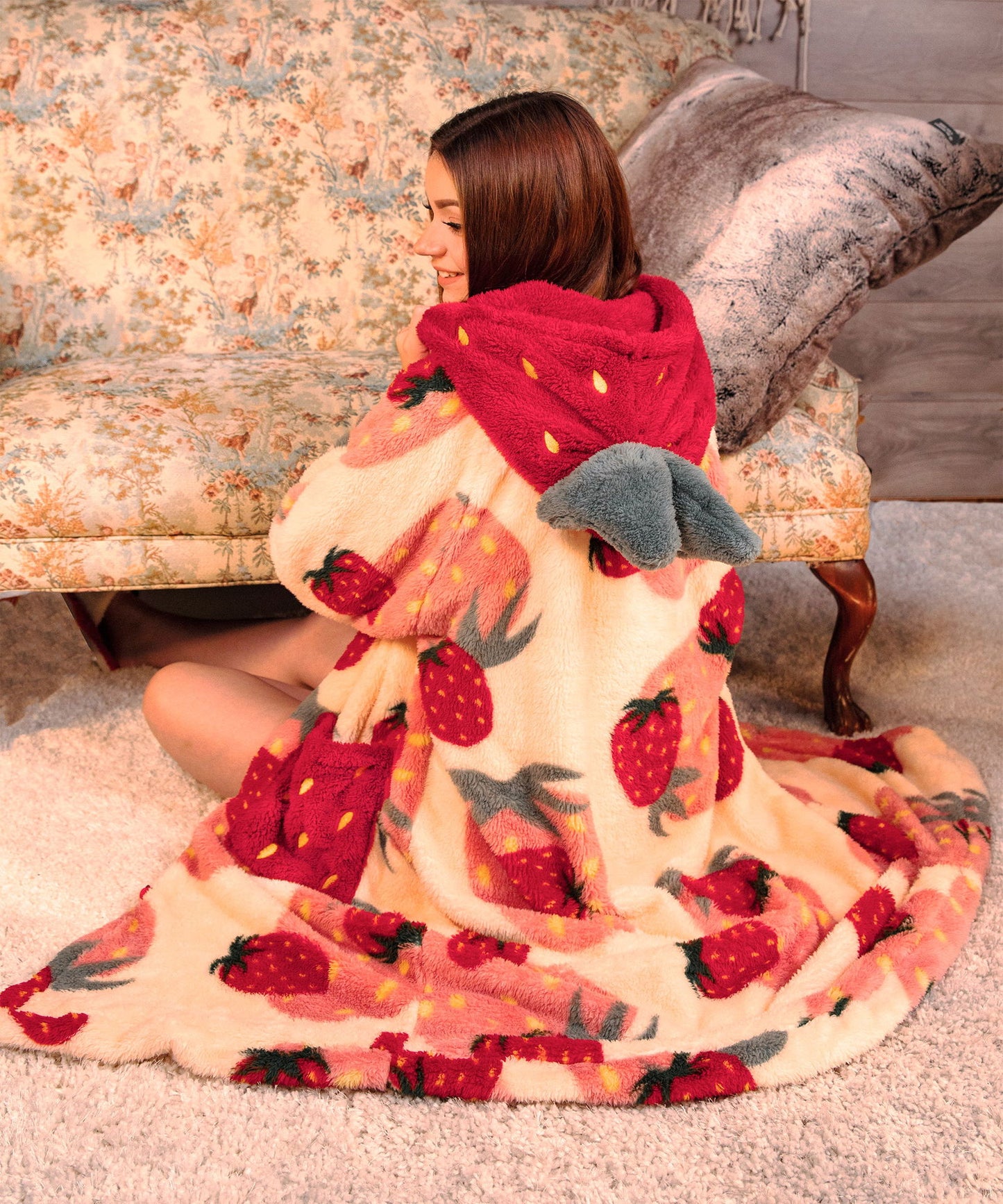 Soft & Cozy Strawberry Robe - Mochipan