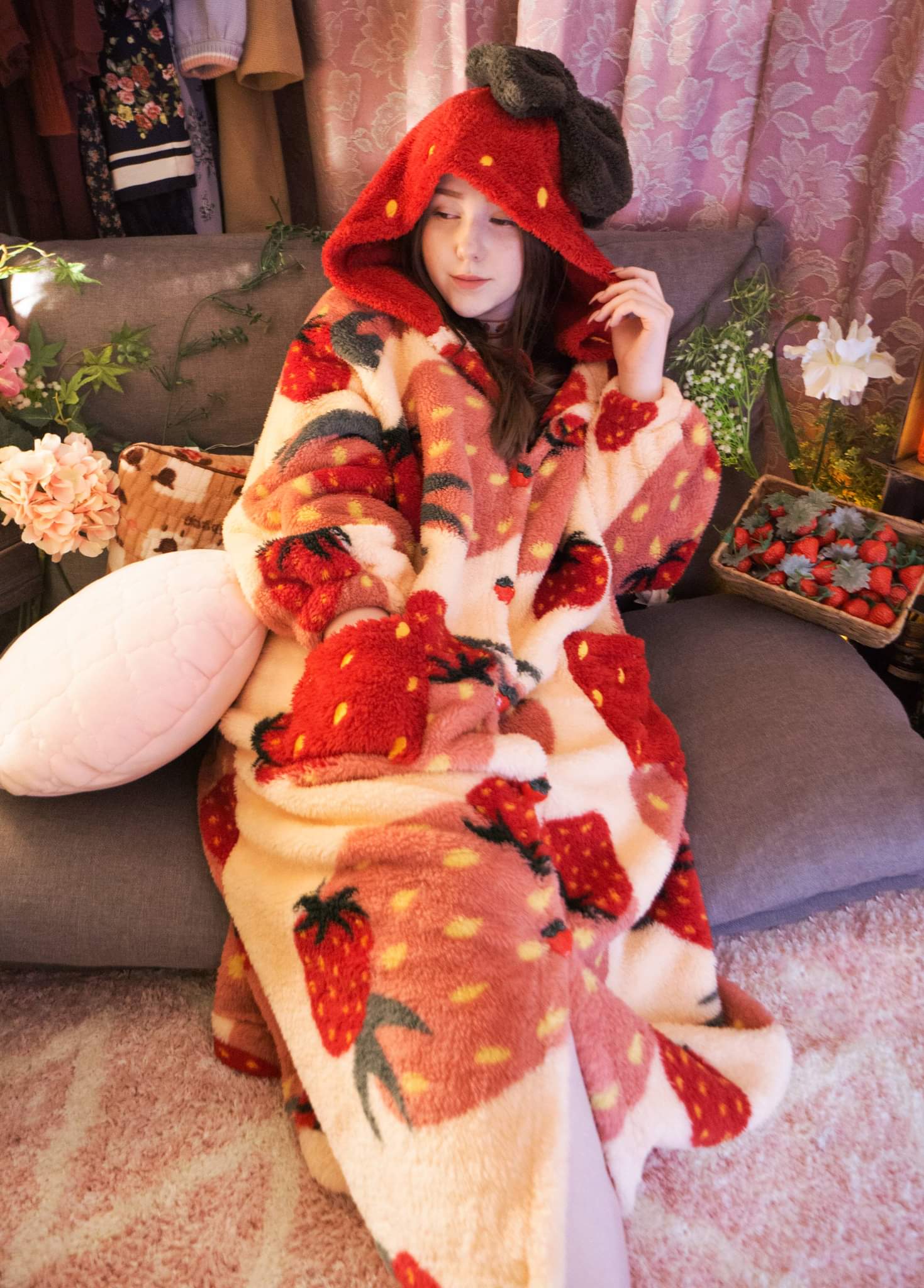 Soft & Cozy Strawberry Robe - Mochipan