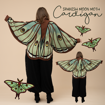 (Pre-Order) Spanish Moon Moth Cardigan