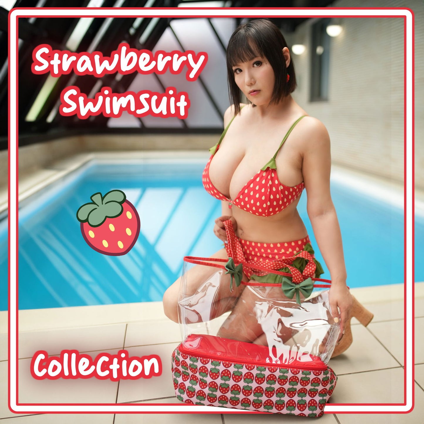 Strawberry Bikini (Medium-Low Coverage) - Mochipan