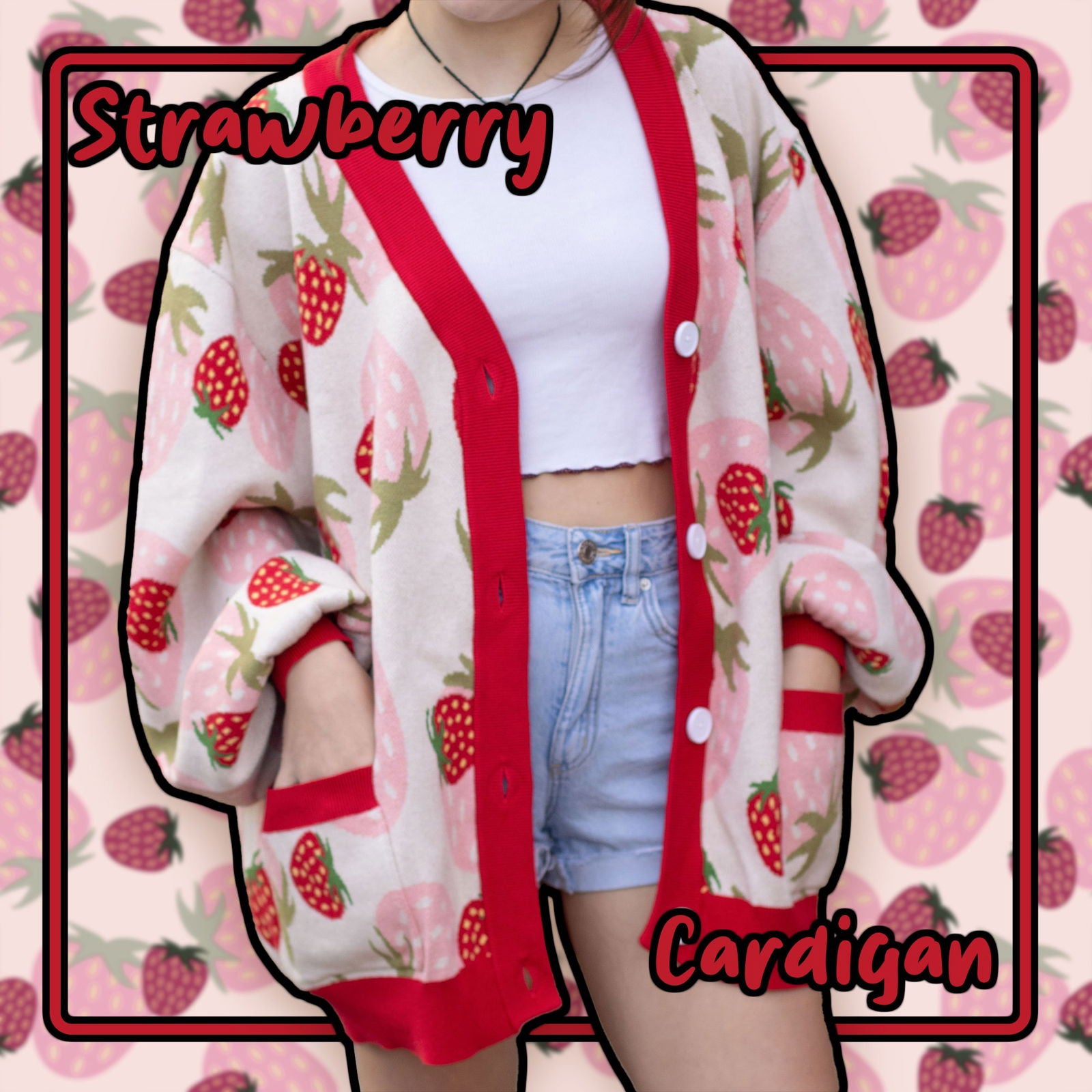 Strawberry Cardigan - Mochipan