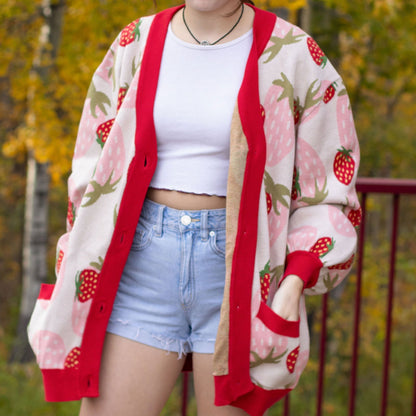 Strawberry Cardigan - Mochipan