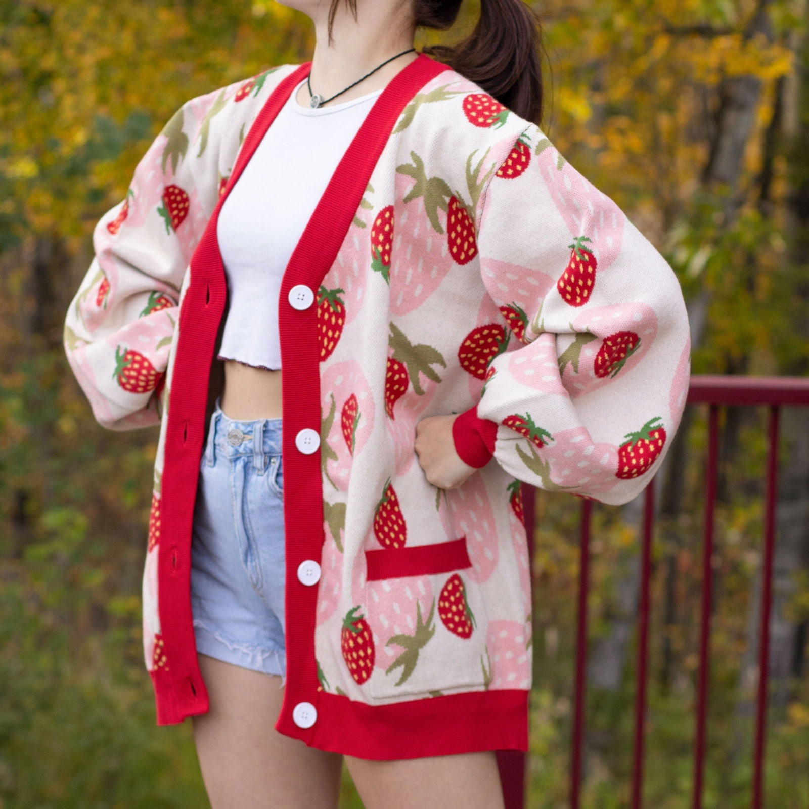 Strawberry Cardigan - Mochipan