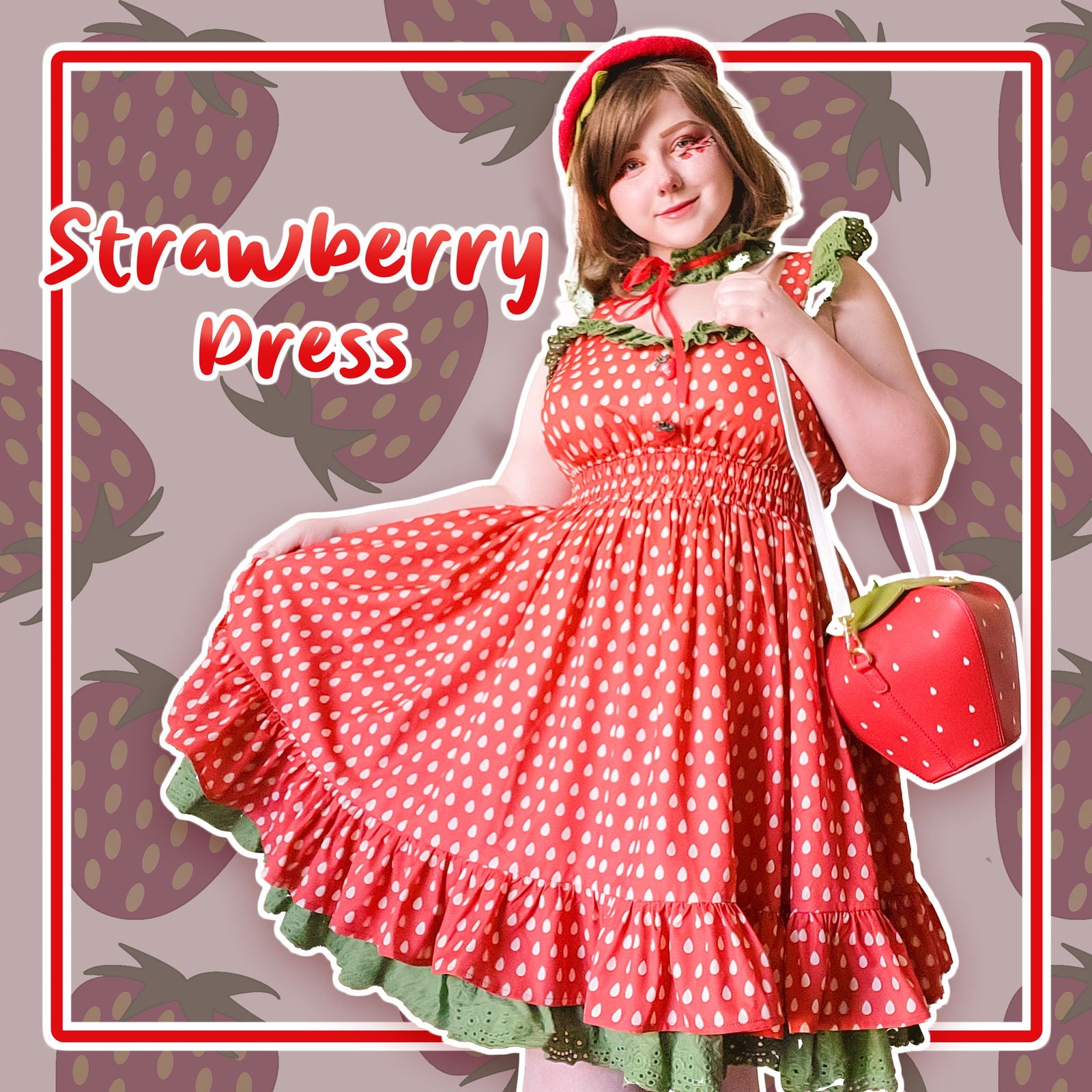 Strawberry Picnic Dress - Mochipan