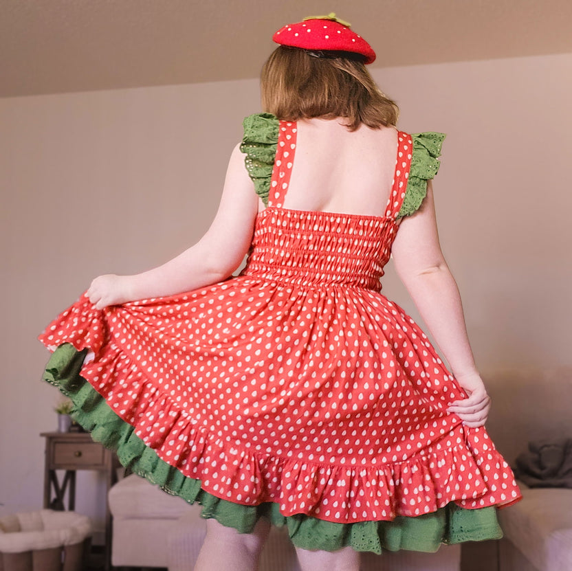 Strawberry Picnic Smock Dress main image 1