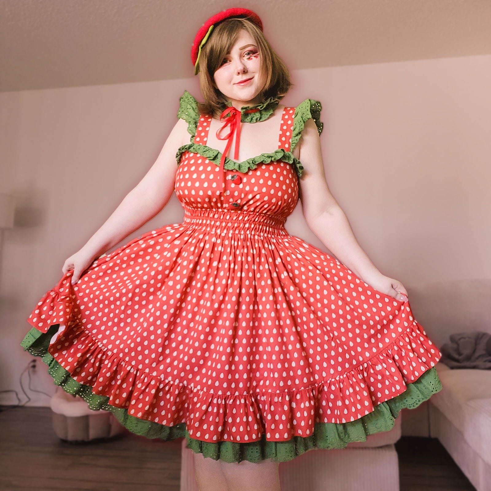 Strawberry Picnic Dress - Mochipan