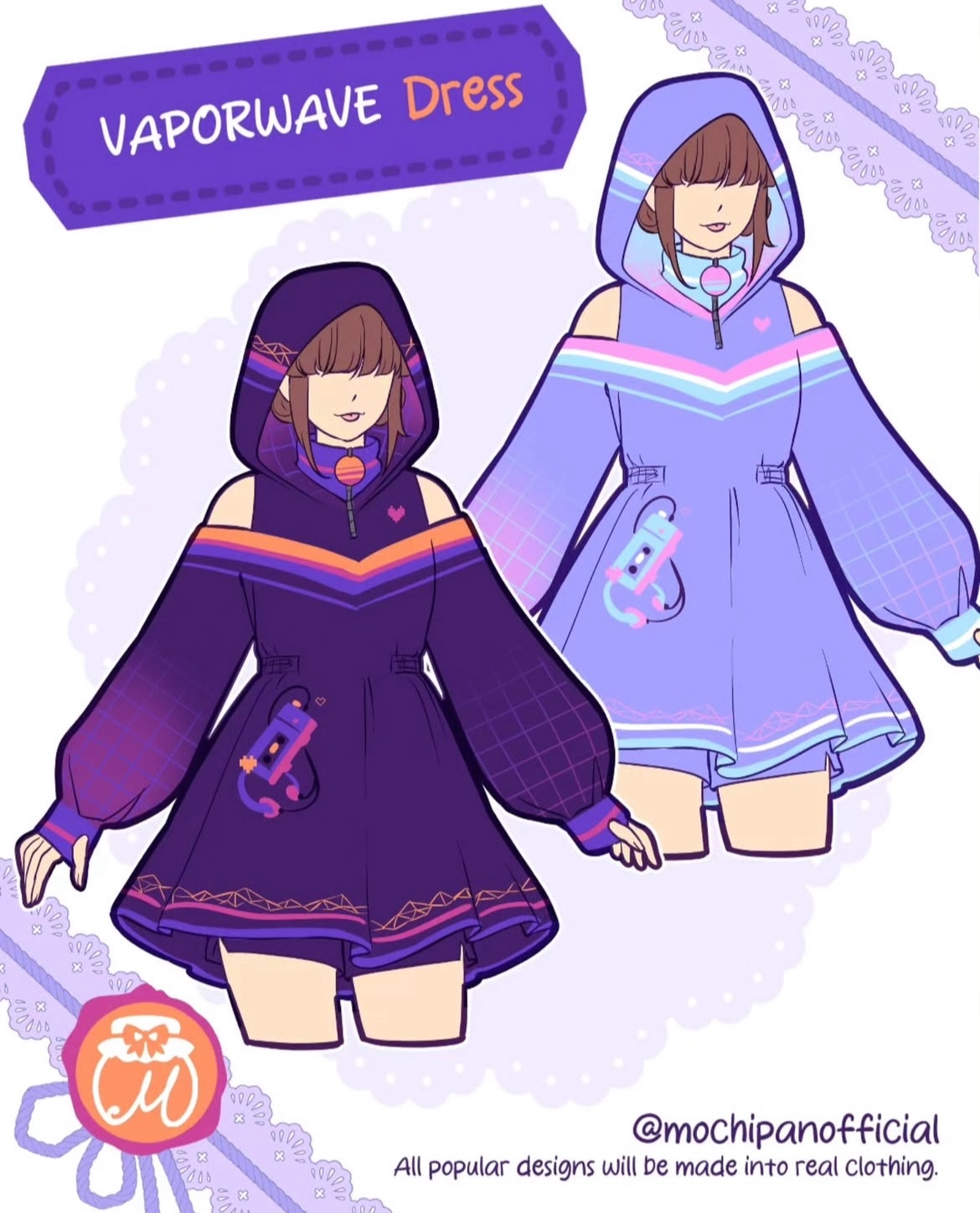 (Interest Check) Vaporwave Hooded Dress