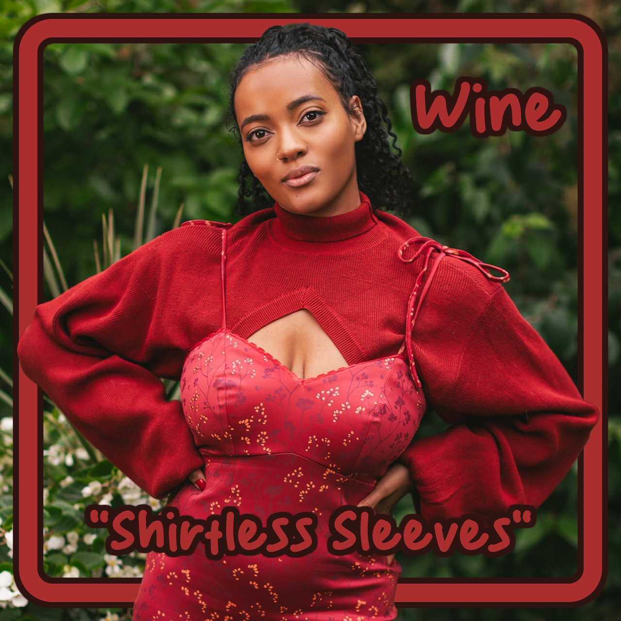 Wine "Shirtless Sleeves" Shrug - Mochipan