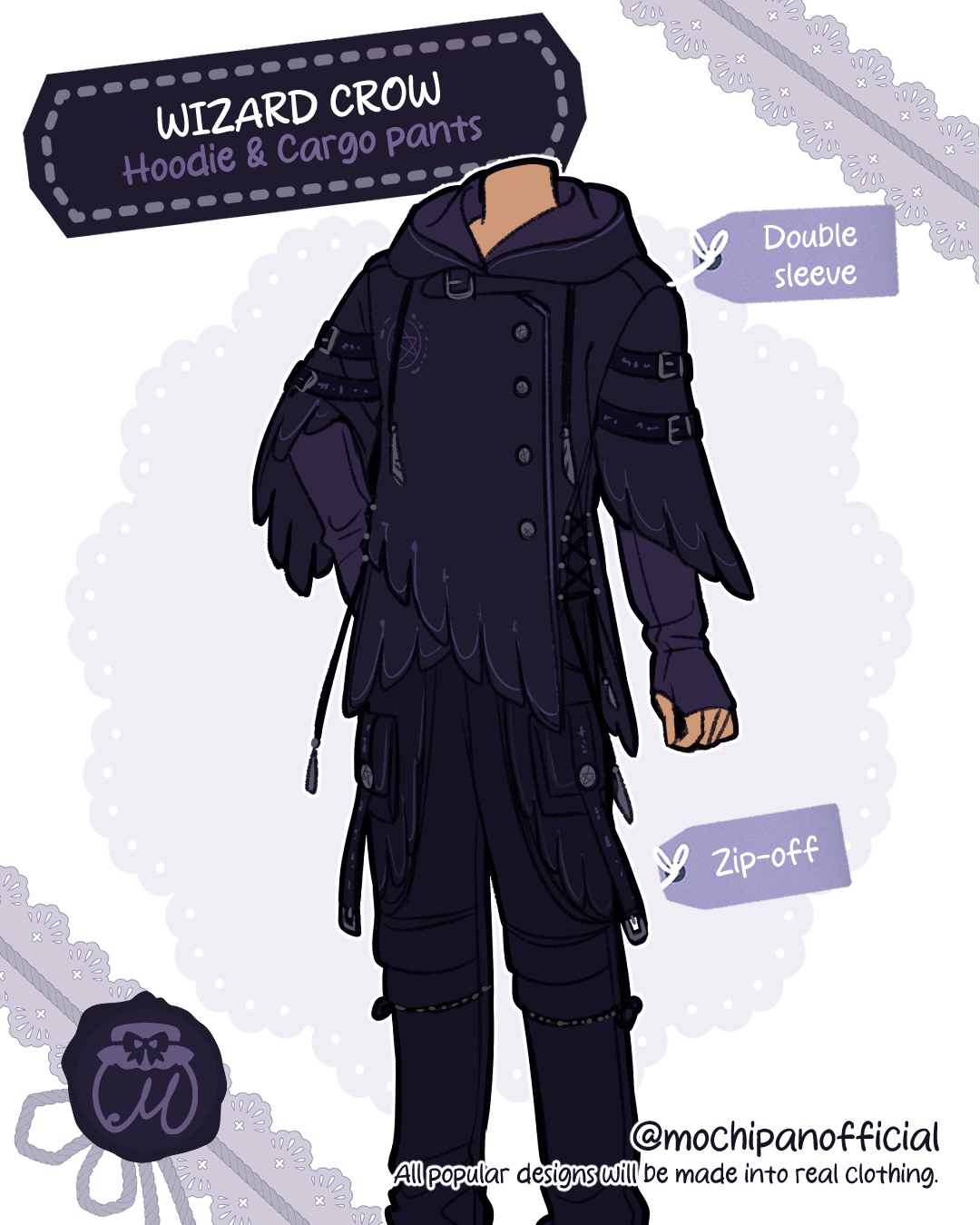 (Interest Check) Wizard Crow Hoodie & Cargo Pants