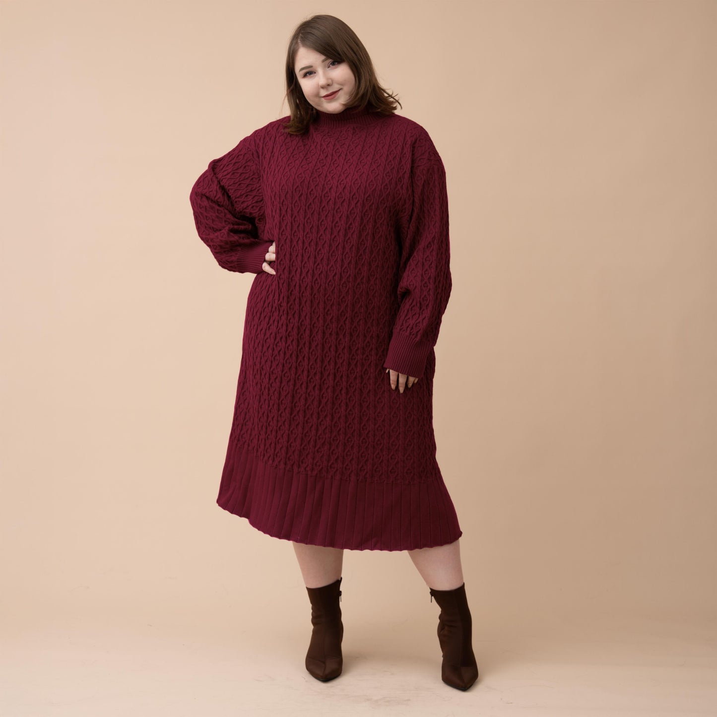 (Pre-Order) Oversized Knit Sweater Dress