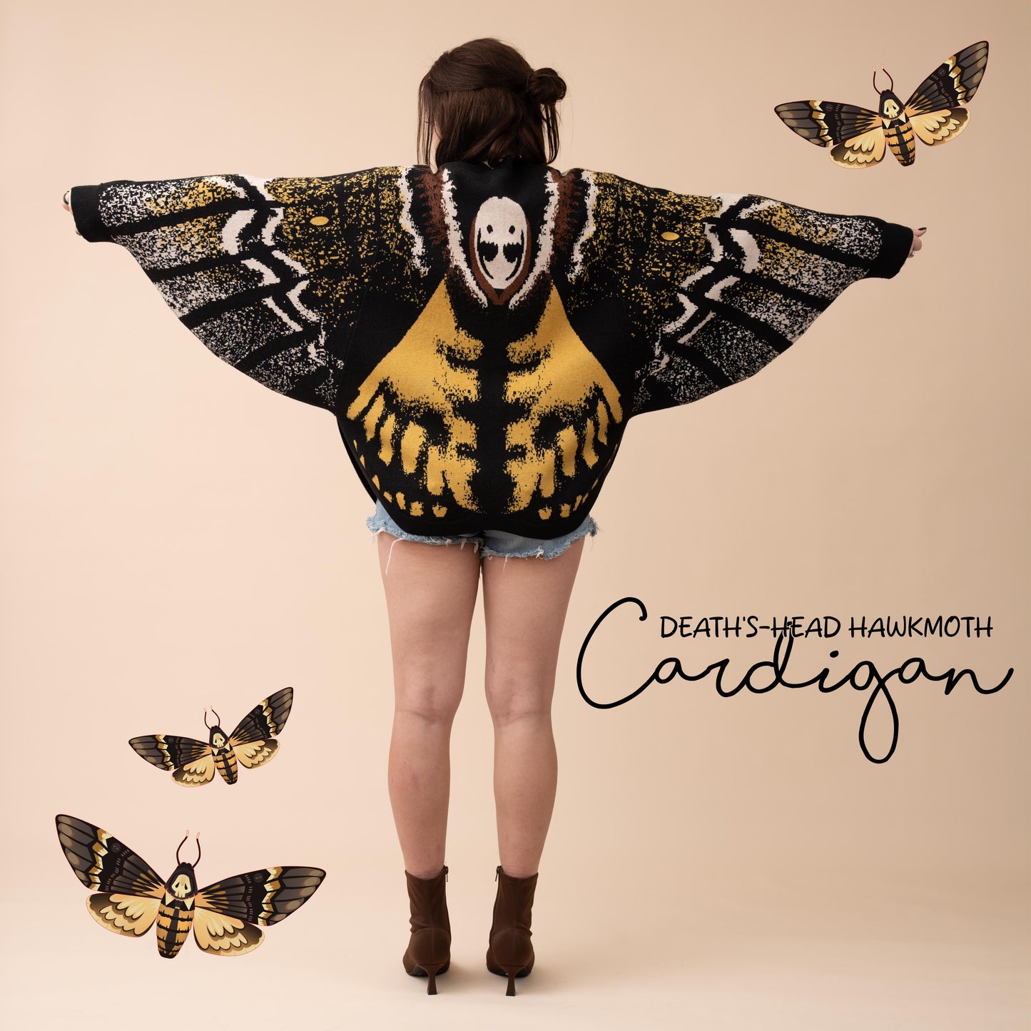 (Pre-Order) Death's Head Moth Cardigan (In Production)