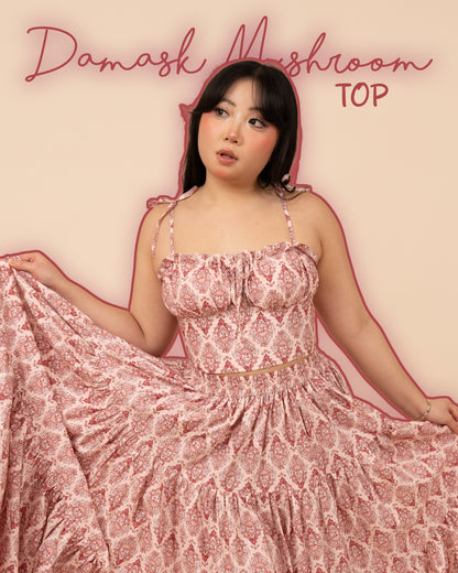 (Pre-Order) Pink Damask Mushroom Top