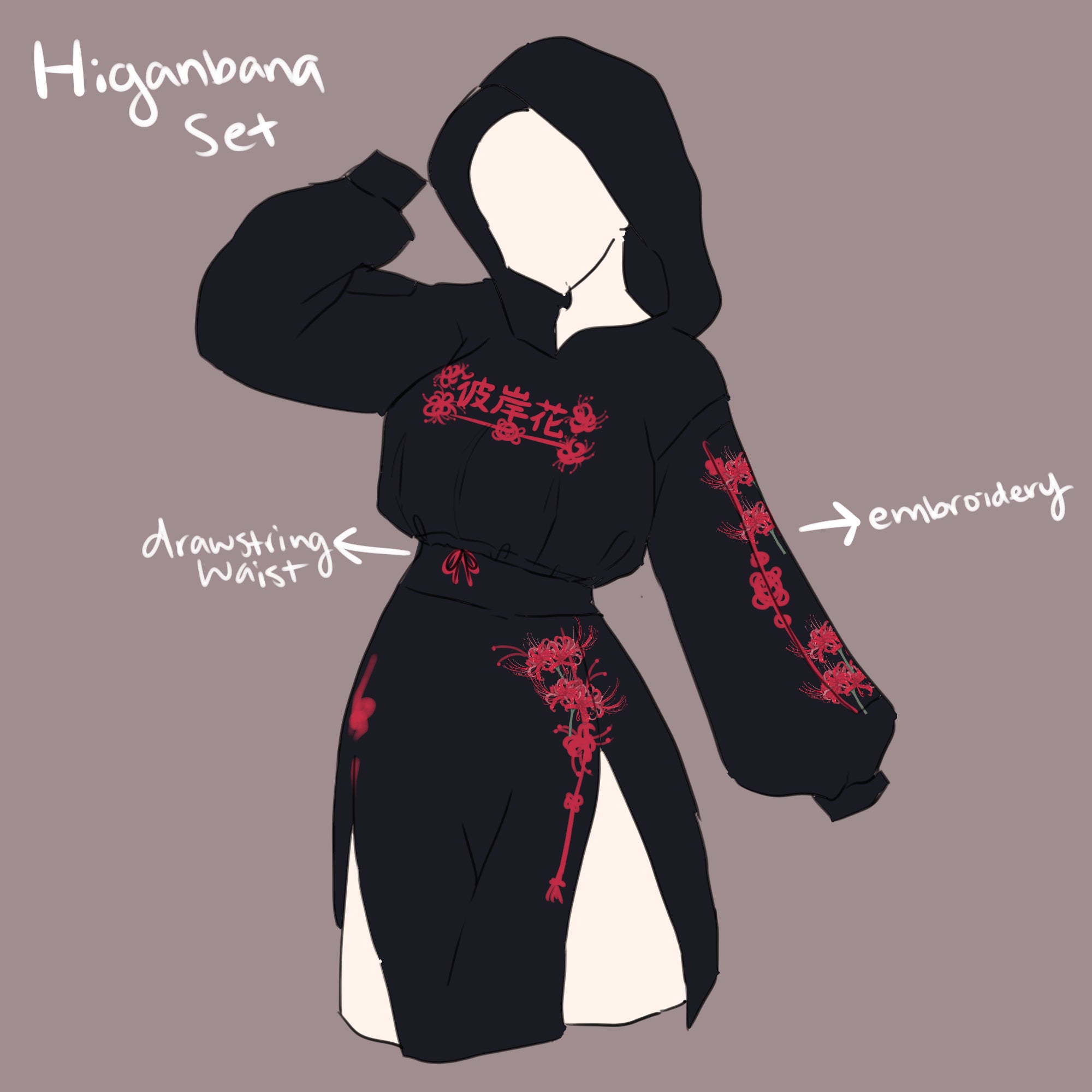 (Interest Check) Spider Lily Skirt and Hoodie