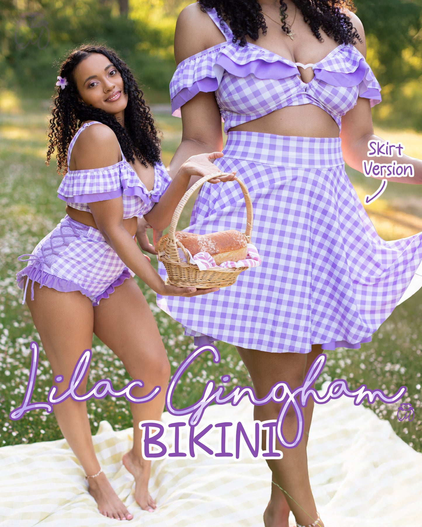 Shibuya's Purple Gingham Bikini (Estimate Shipping July 15th - 20th)