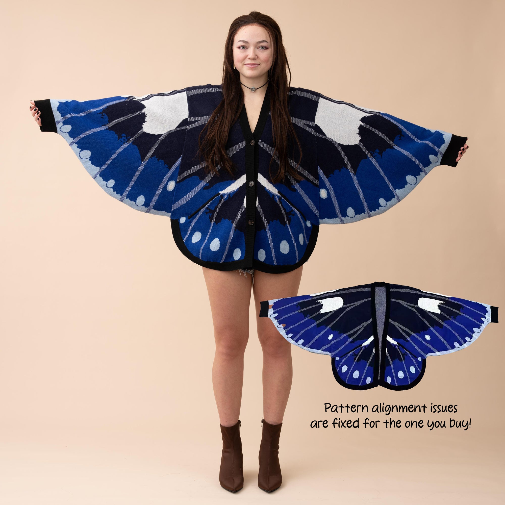 (Pre-Sample Pre-Order) Magpie Crow Butterfly Cardigan (In Production)