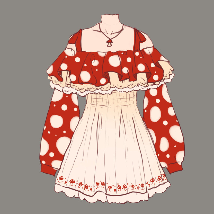 (Pre-Order) Mushroom Dress by Mochipan