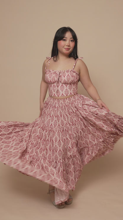 (Pre-Order) Pink Damask Mushroom Top