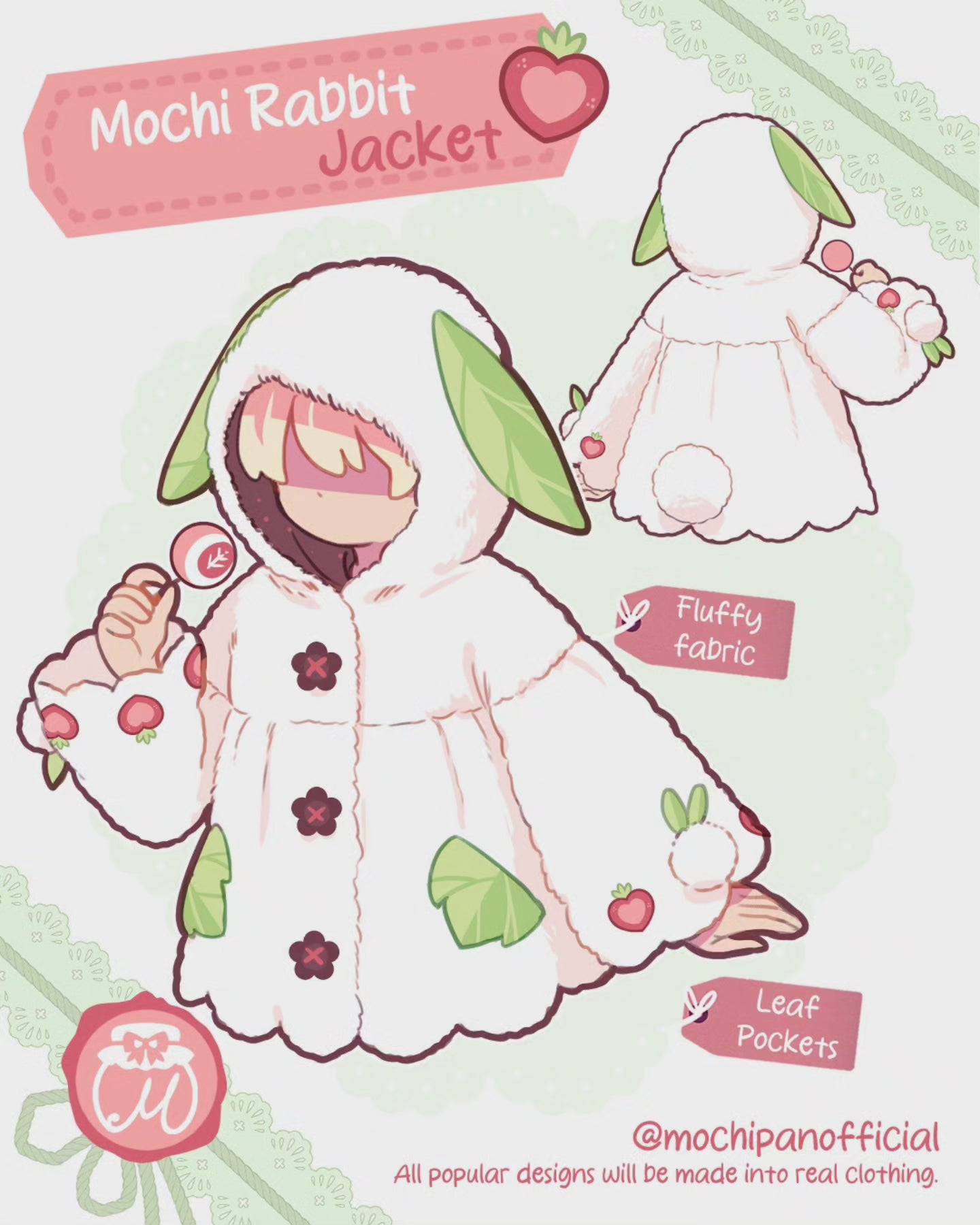 (Interest Check) Mochi Rabbit Fluffy Hoodie