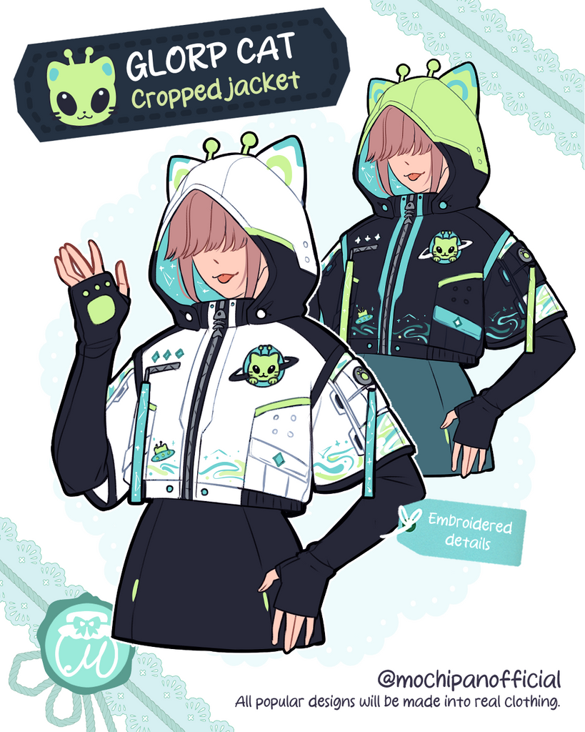 (Pre-Sample Pre-Order) Glorp Cat Cropped Jacket (Estimated Shipping Winter 2025-2026)