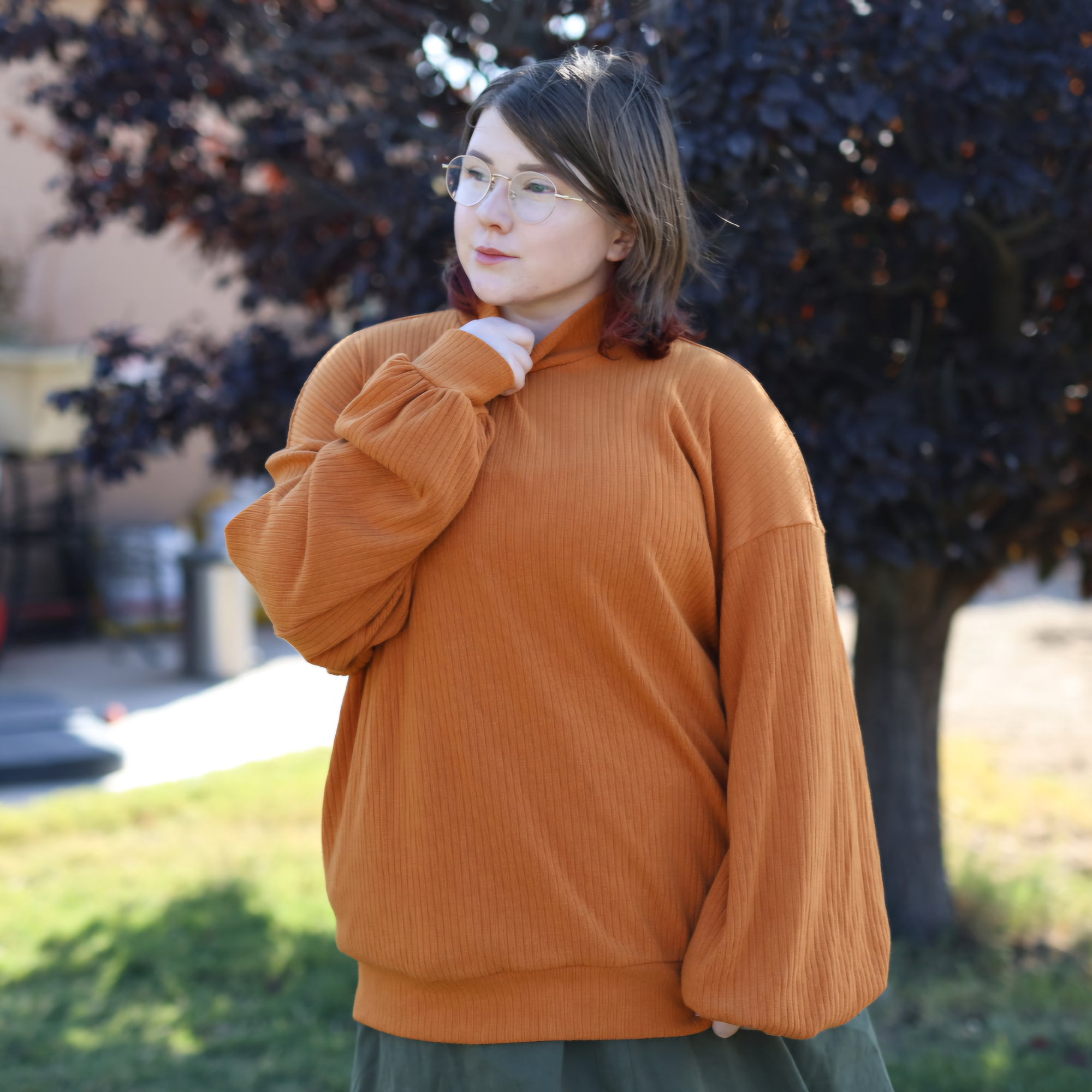 (Pre-Order) Fall Pumpkin Sweater (Sage)