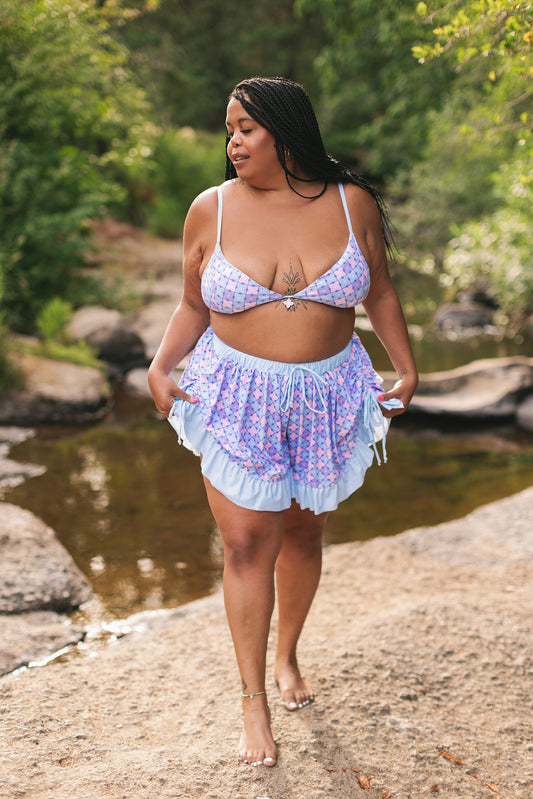 Hydrangea Bikini Top (Medium-Low Coverage)