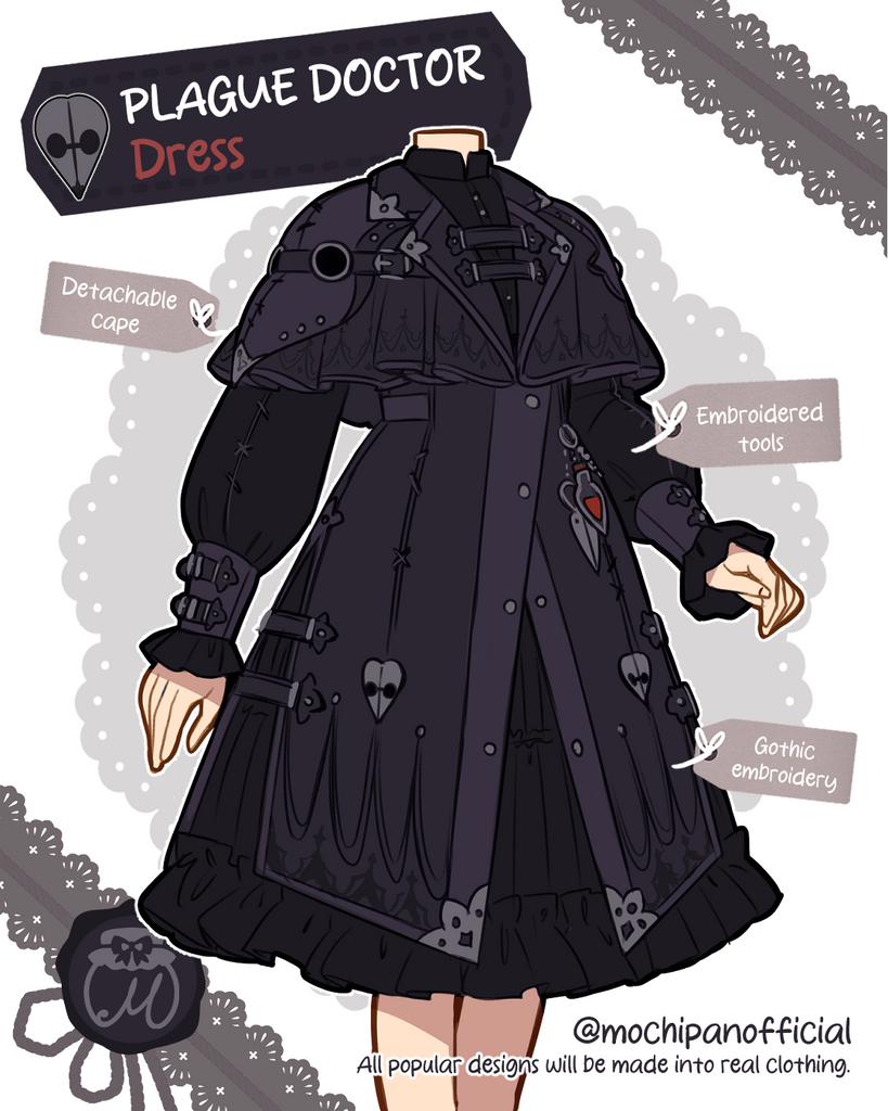 (Pre-Sample Pre-Order) Plague Doctor Dress (Estimated Shipping October 2025)