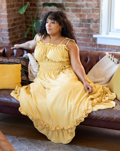 (Pre-Order) Fleur Dress in Golden Harvest (Estimated Shipping November 25th)